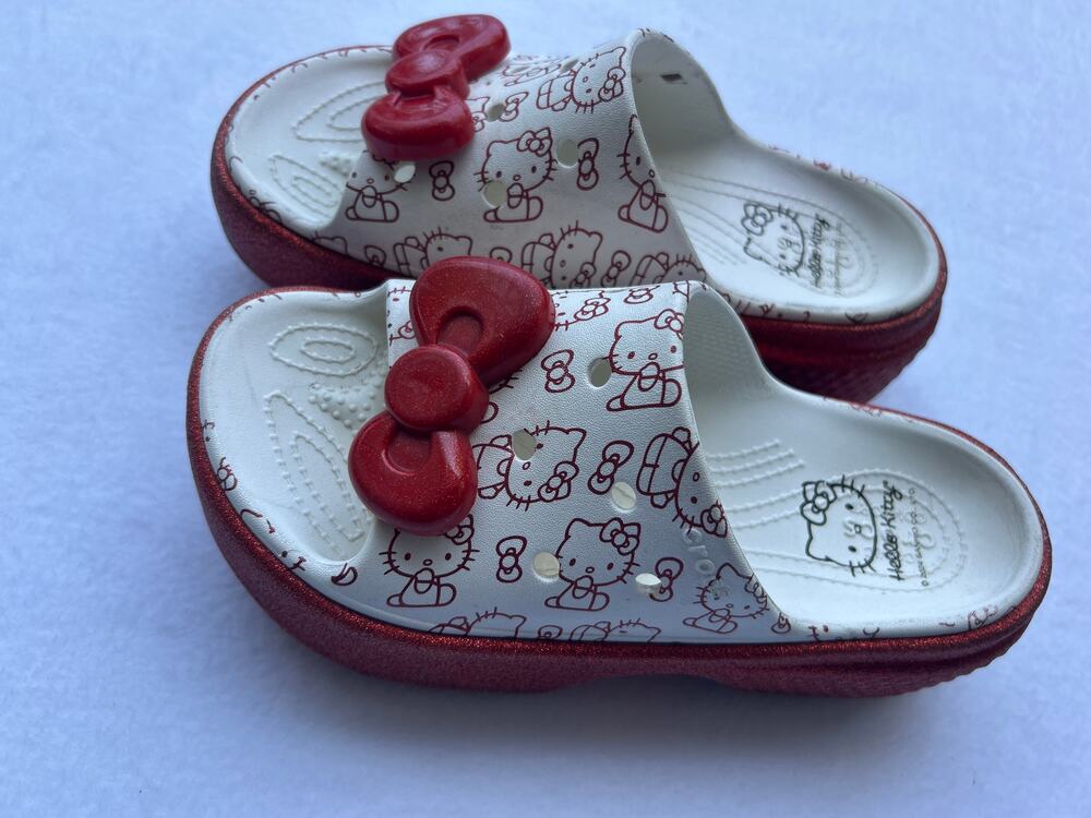 Crocs x Hello Kitty Stomp Slide White Red / Size W7
